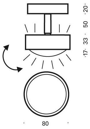 Top Light Регулируемый настенный светильник Puk one, plus & turn sun-id-1483896 - Вид №3