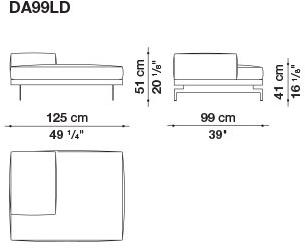 B&B Italia 3-х местный тканевый диван с шезлонгом Dock sun-id-1355318 - Вид №58