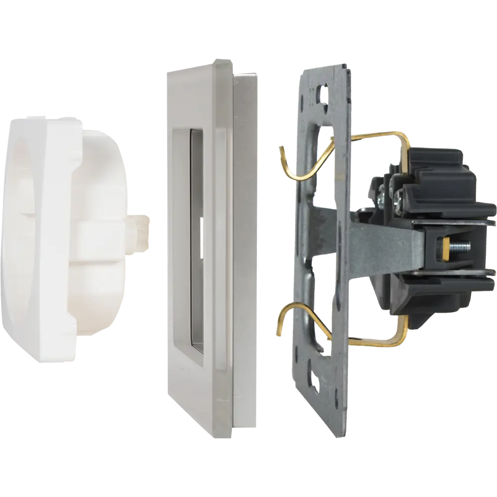 Рамка WERKEL Favorit для трёхрозеточной группы в дымчатом стекле 82125389 STLM-0019718 - Вид №2