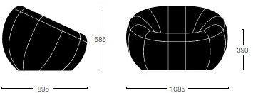 Deadgood Кресло с обивкой из ткани с подлокотниками Capsule C1 - Вид №4