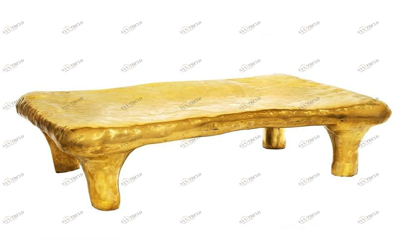 Scarlet Splendour Прямоугольный журнальный столик из латуни Fools' gold sun-id-1369535