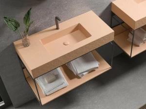 Acquabella Подвесная тумба под умывальник из Акрона © с вешалкой для полотенец Integra