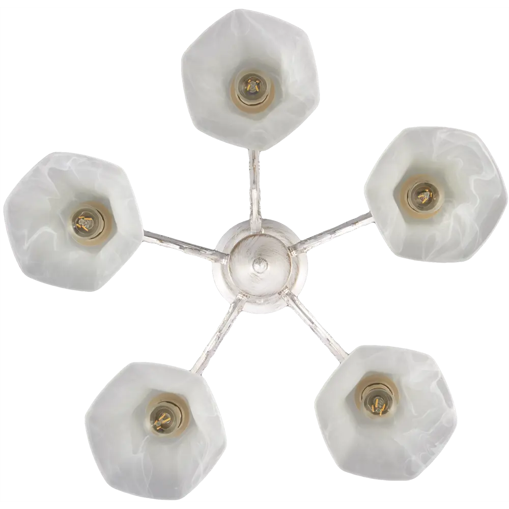 Люстра потолочная Ариадна 5 ламп 15 м² цвет белый DE CITY STLM-2019188 - Вид №1