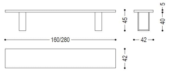 Скамья из массива дерева с железной основой Riva 1920 Newton ARCH-00097731 - Вид №2