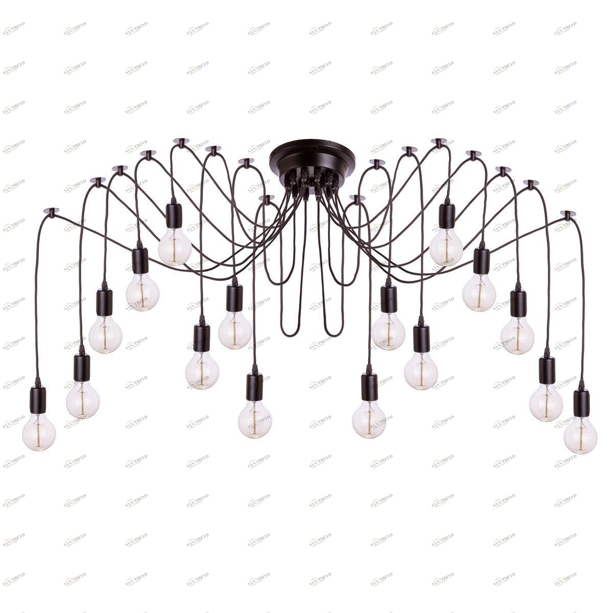 Подвесная люстра Loft IT Spider Loft1162B/16 черная LOFT IT ДИЗАЙНЕРСКИЕ, LOFT1162 118381 Черный 
