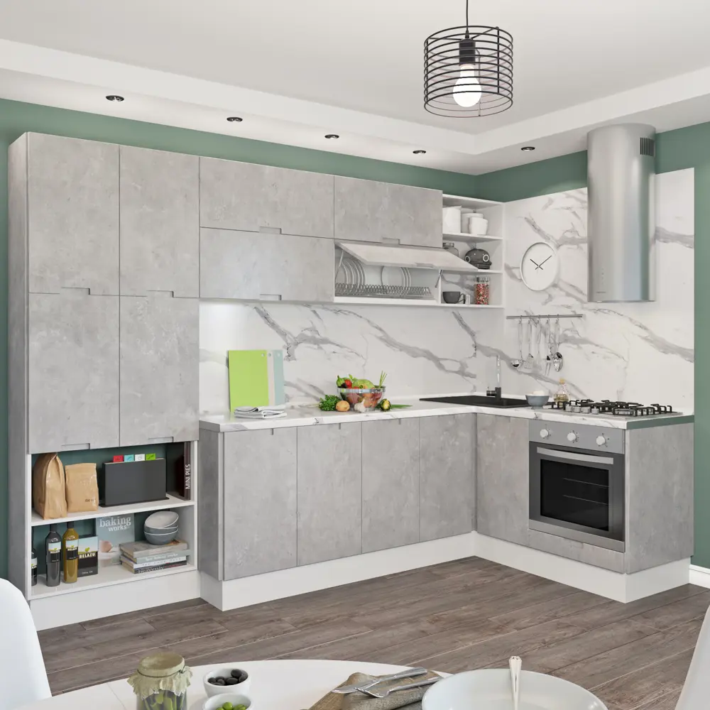 Фасад для кухонного шкафа Берлин 44.7x76.5 см Delinia ID МДФ цвет серый STLM-2194006 - Вид №16