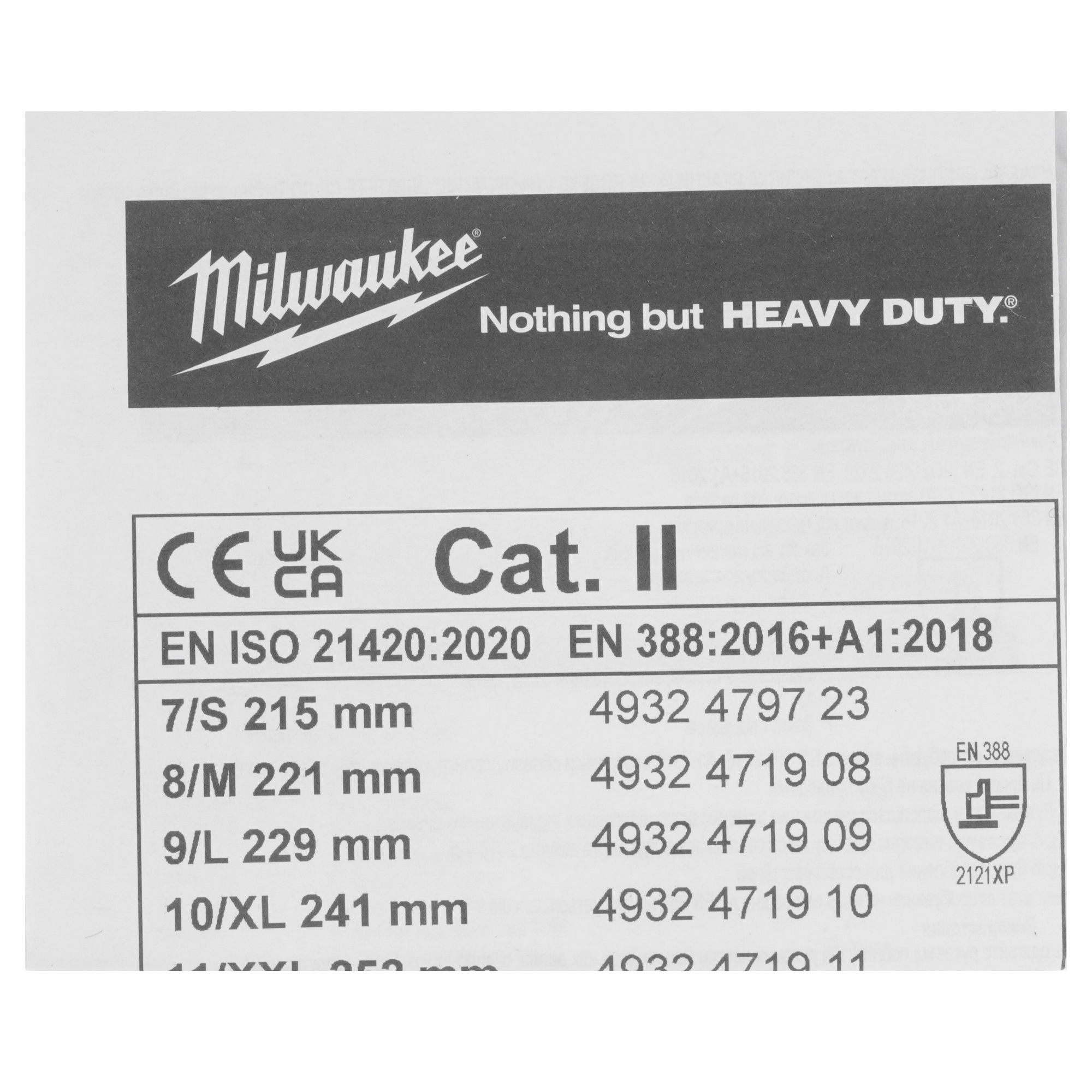 Перчатки трикотажные Milwaukee Impact Cut level 5/E M/8 5478081 STDN-0051619 - Вид №3