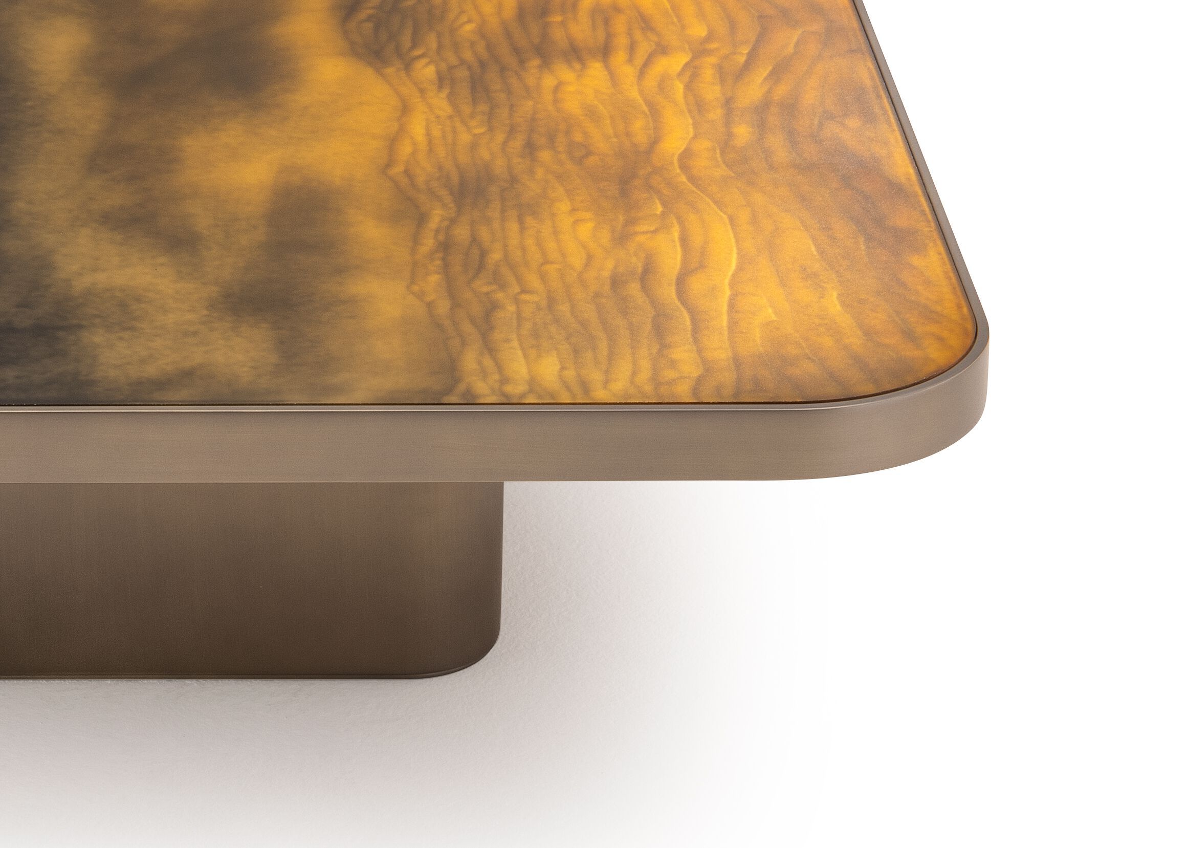 Деревянный низкий журнальный столик со стеклянной столешницей ARTE VENEZIANA итальянские пейзажи ARCH-00054838 - Вид №1