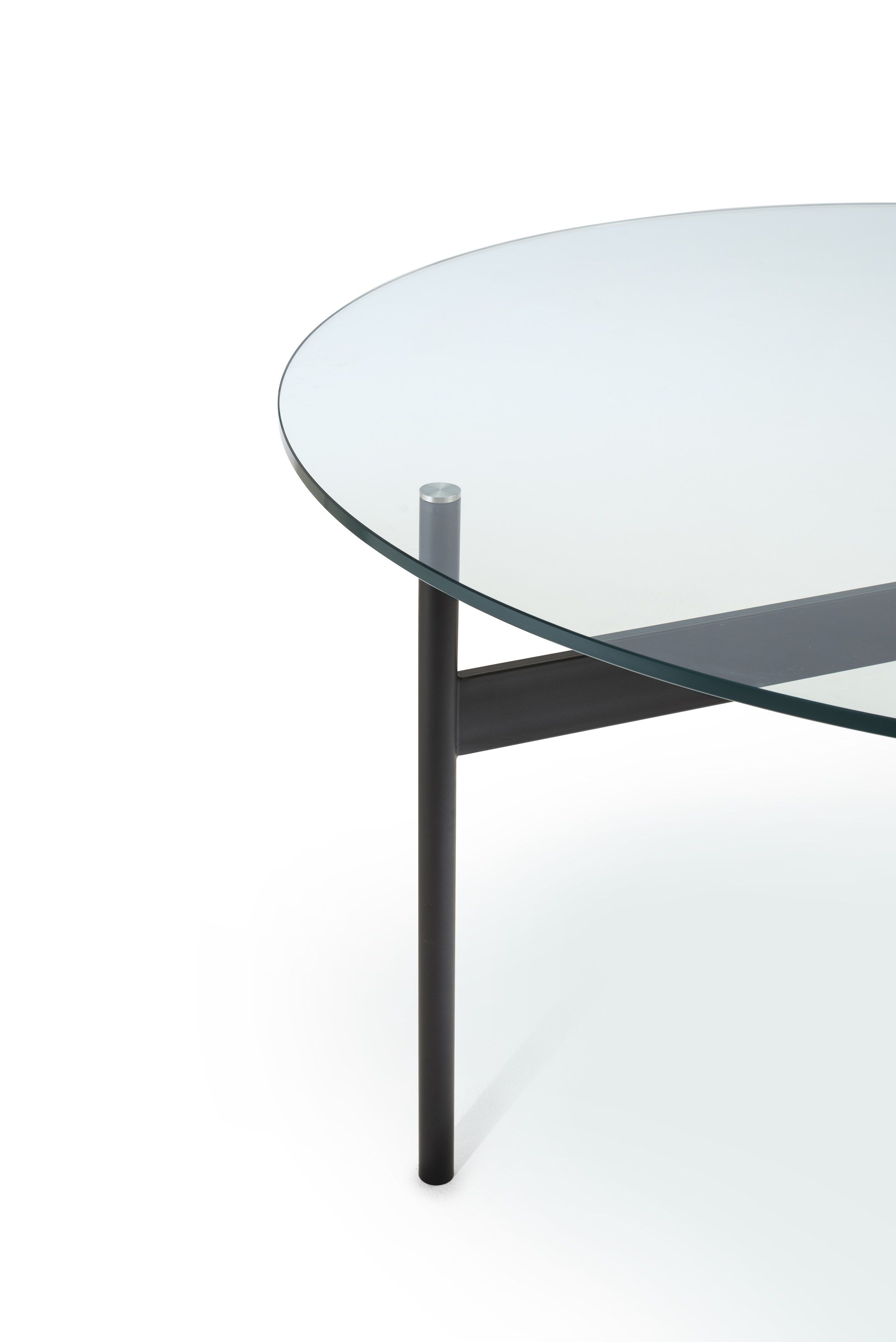 Круглый стол из стали и стекла Living Divani NOTES ARCH-00130228 - Вид №8