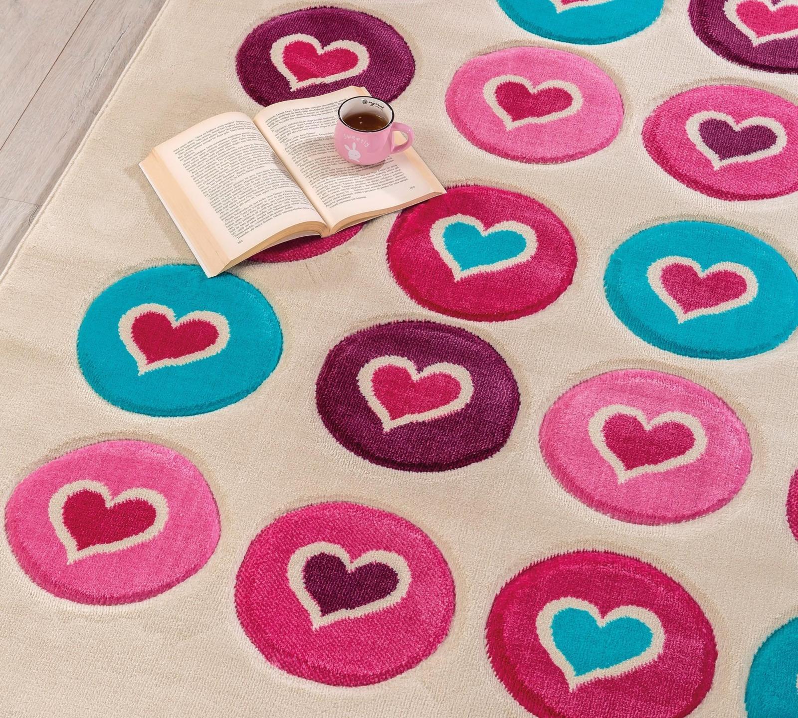 Ковер детский бежевый 133х190 см Love CILEK FLORA 00-3832218 Бежевый;розовый Santreyd - Вид №2