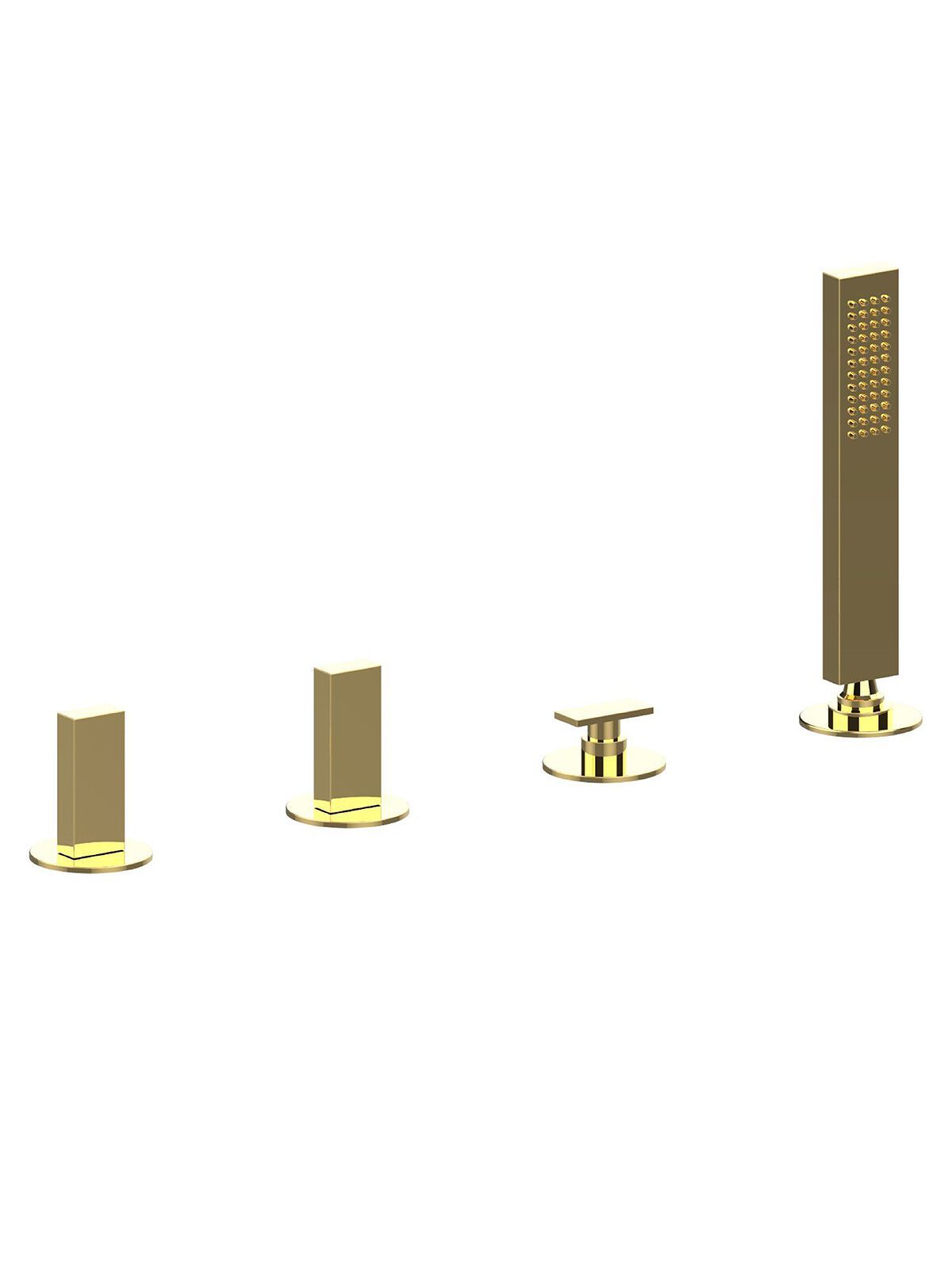 Смеситель для ванны с 4 отверстиями и переключателем Rubinetterie Frattini Vita Due ARCH-00141139 - Вид №7