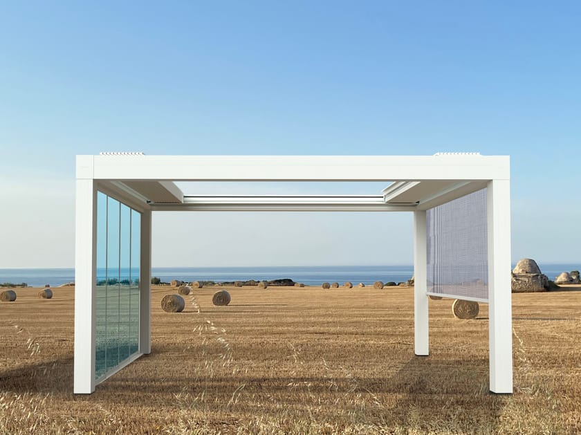 Биоклиматическая беседка с упаковываемыми/поворотными лезвиями DIRELLO ARCH-00034954