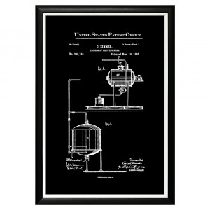 896519420_1818 Арт-постер «Патент Циммера на цикл пивоварения» Object Desire