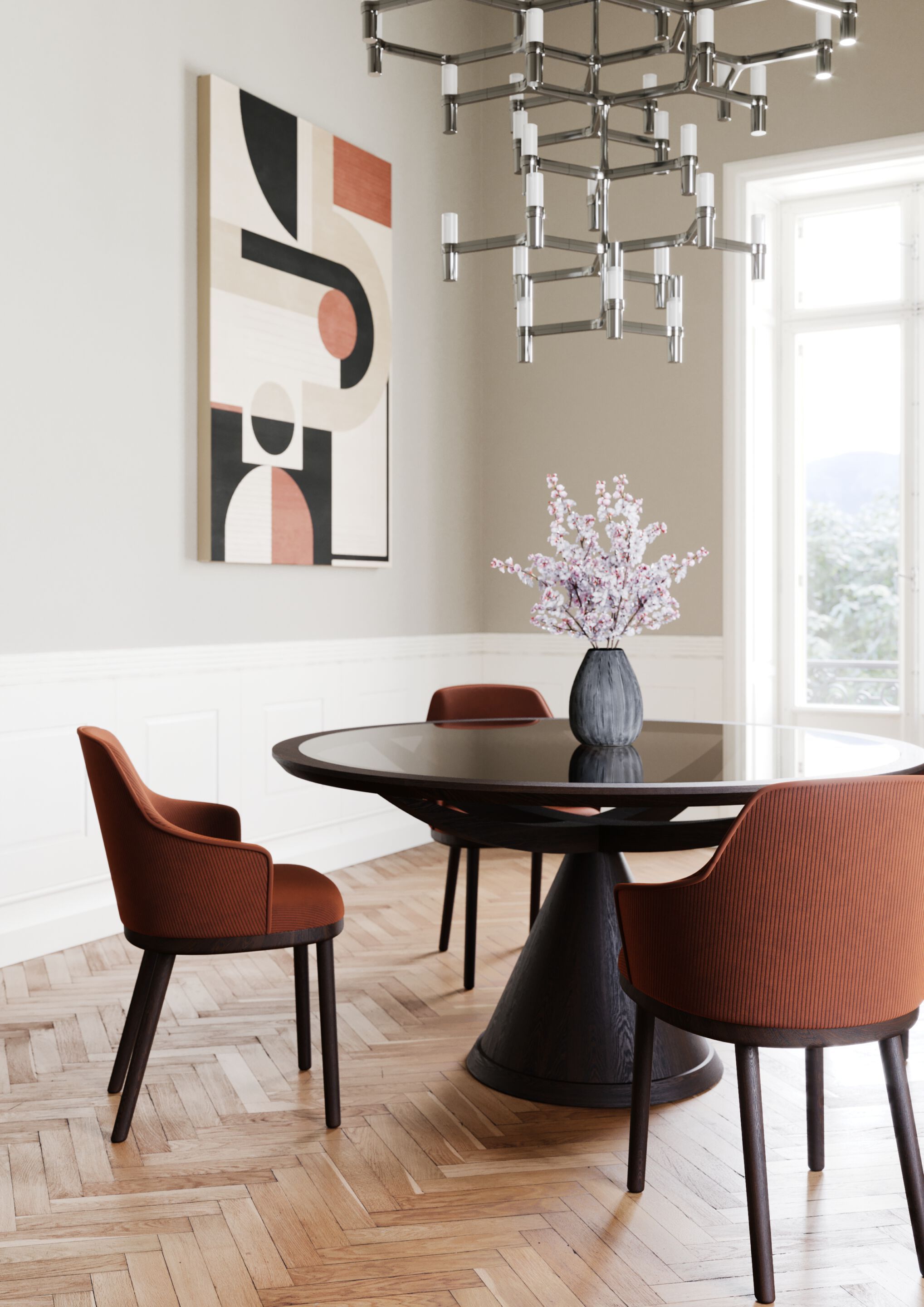 Круглый деревянный стол для гостиной Wewood VASCO ARCH-00147677 - Вид №6