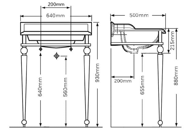Керамический консольный умывальник Gaia Mobili Комплектующие ARCH-00147654 - Вид №2