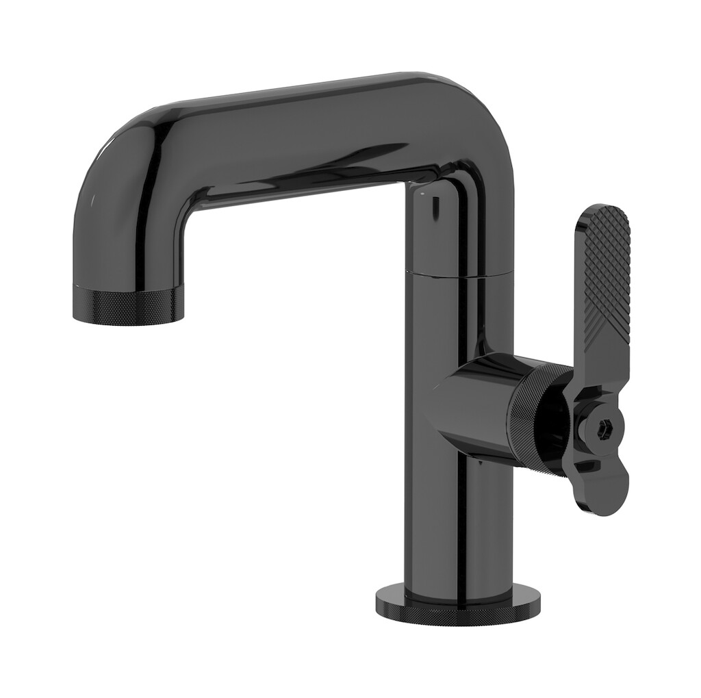 Смеситель для раковины на 1 отверстие в комплекте с донным клапаном WE ARE IB b2200cf Black Chrome Bold