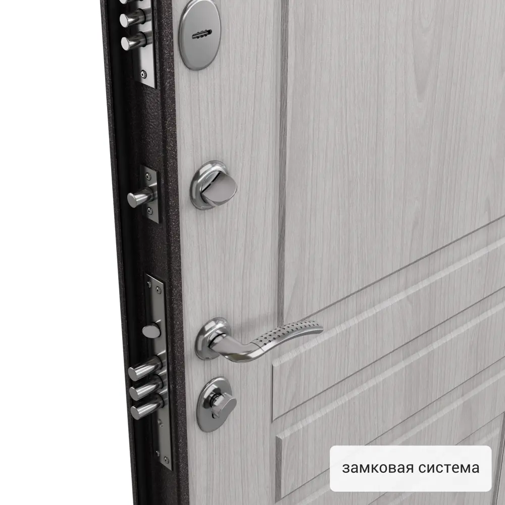 Дверь входная металлическая Страйд Летиция 860 мм левая цвет айс TOREX STLM-2131131 - Вид №1