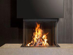 Дровяной камин с тройным фасадом