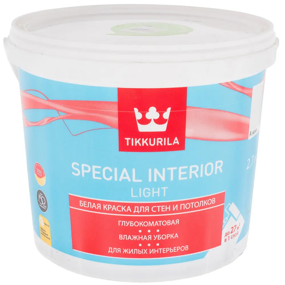 Краска Tikkurila Special Interior Light база A 2.7 л STLM-2145708