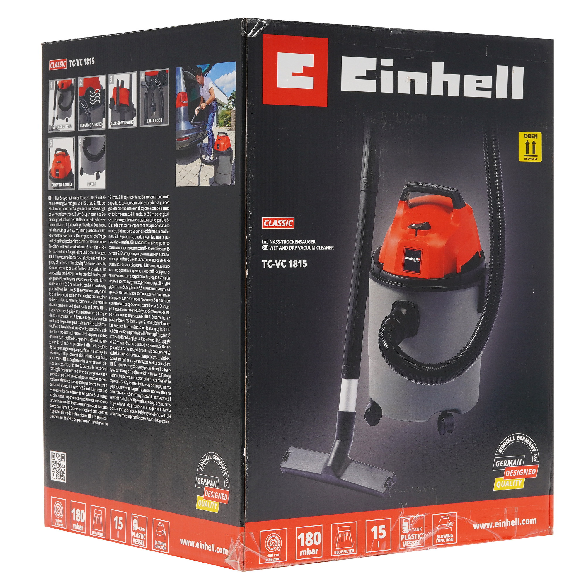 Строительный пылесос  Einhell TC-VC 1815 S 5308572 STDN-0056998 - Вид №11