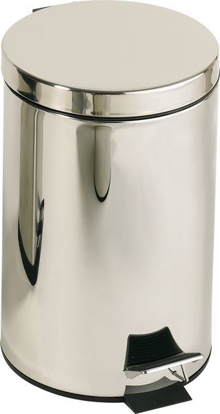 AL72005/CR Sanibano, круглый контейнер для мусора, 5 литров, цвет хром ВЁДРА