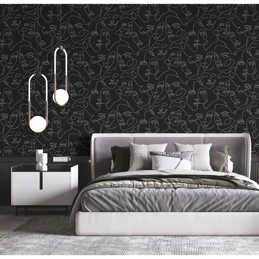 Обои флизелиновые Wallsecret Picasso черные 1.06 м 8754-29 87899201 STLM-2060165 - Вид №4