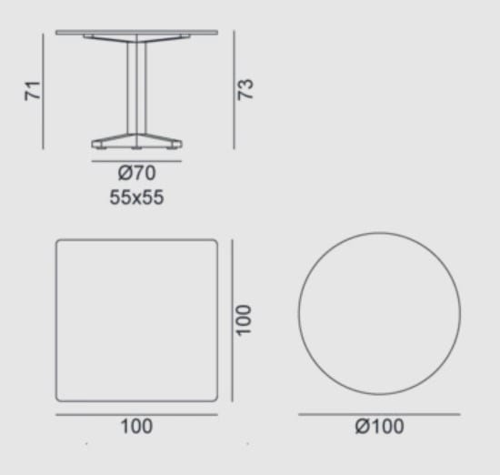 Восстановленный деревянный и мраморный садовый стол Gervasoni Jeko ARCH-00098941 - Вид №2