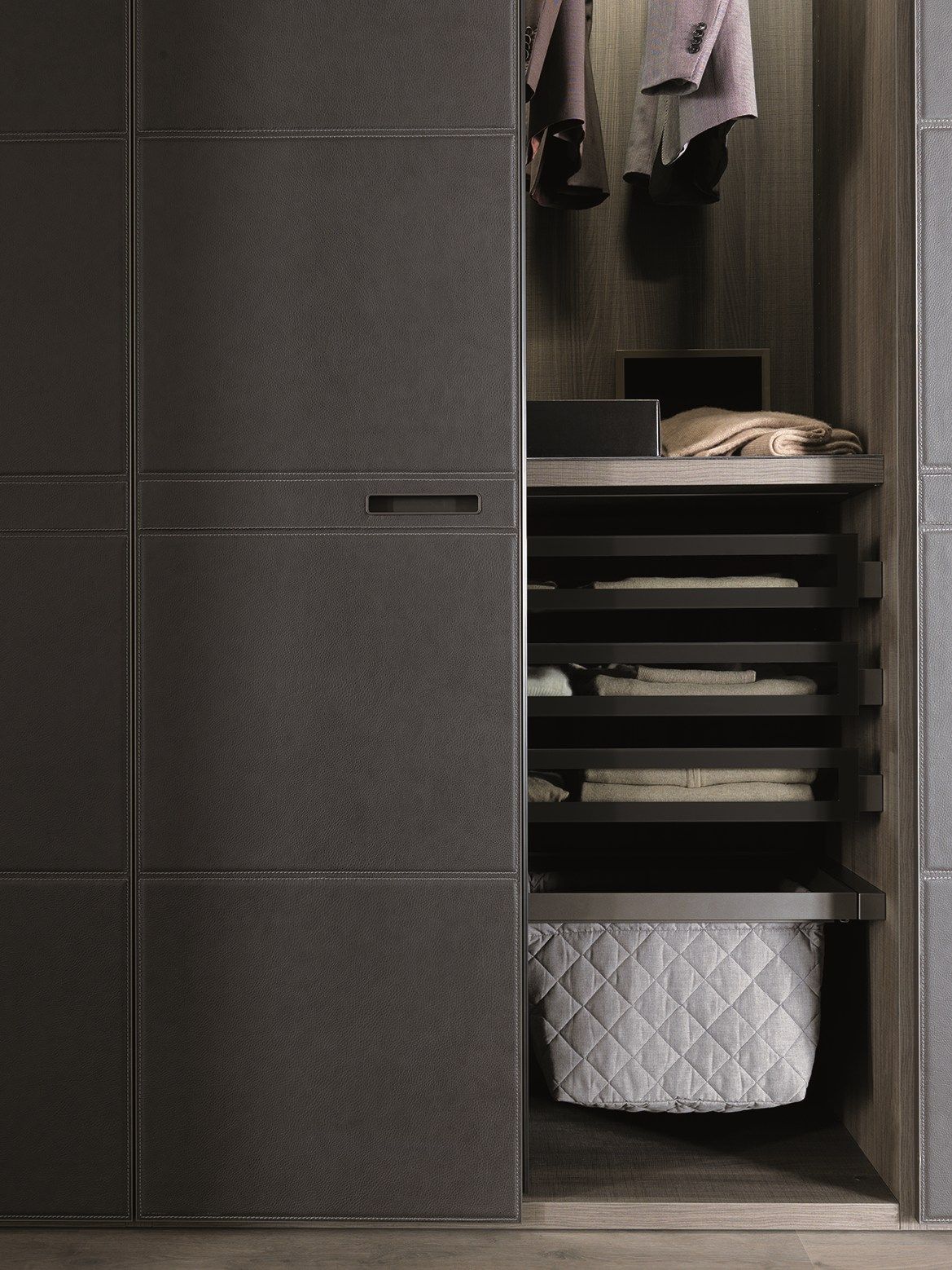 Шкаф из искусственной кожи с копланарными дверцами MisuraEmme LONDON ARCH-00151554 - Вид №2