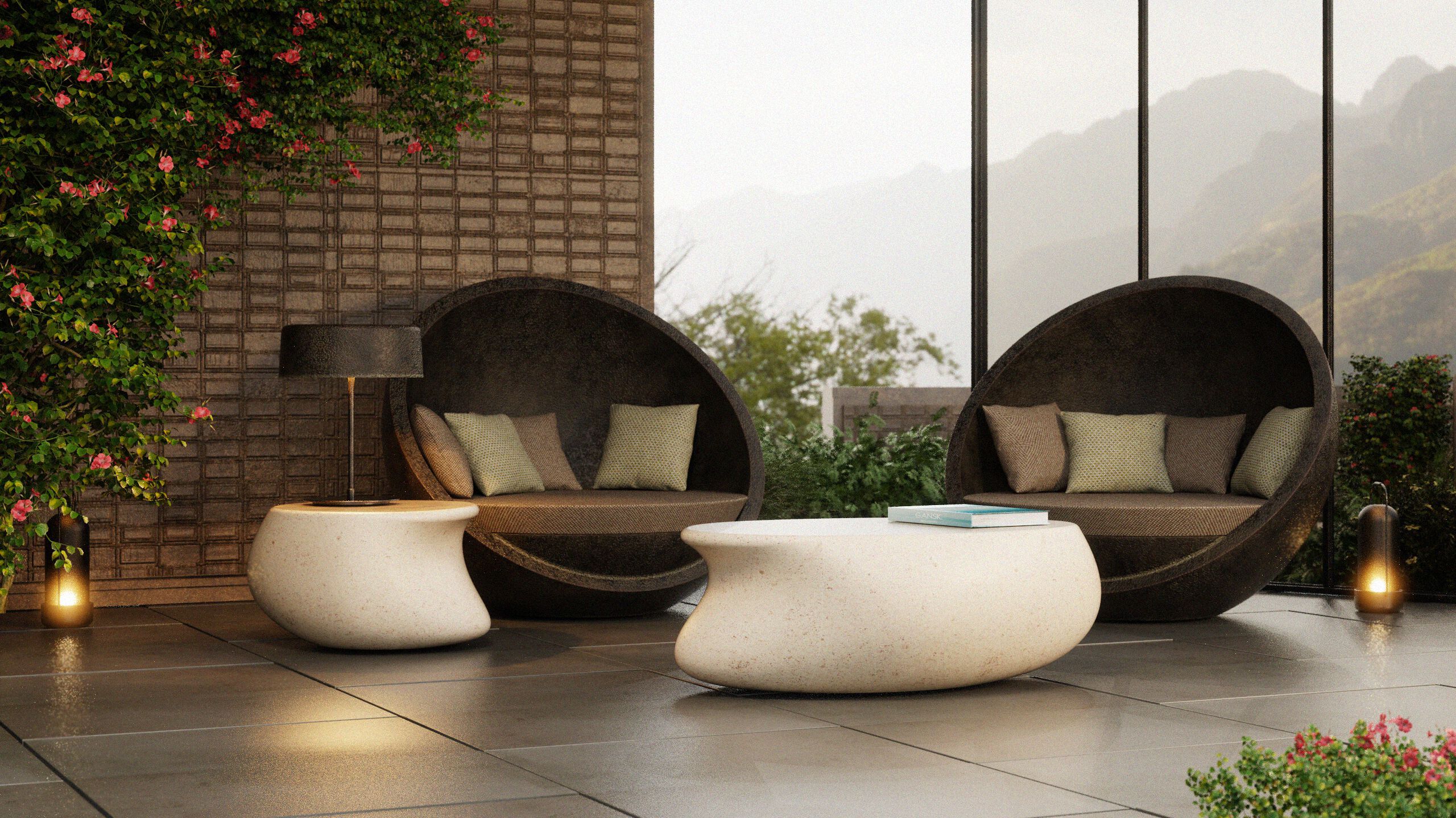 Овальный садовый стол из стекловолокна GANSK ECHO ARCH-00140243 - Вид №9