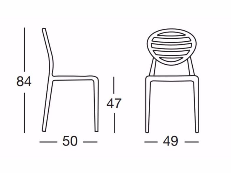 Штабелируемый стул с медальоном S-CAB Чт ARCH-00144907 - Вид №1