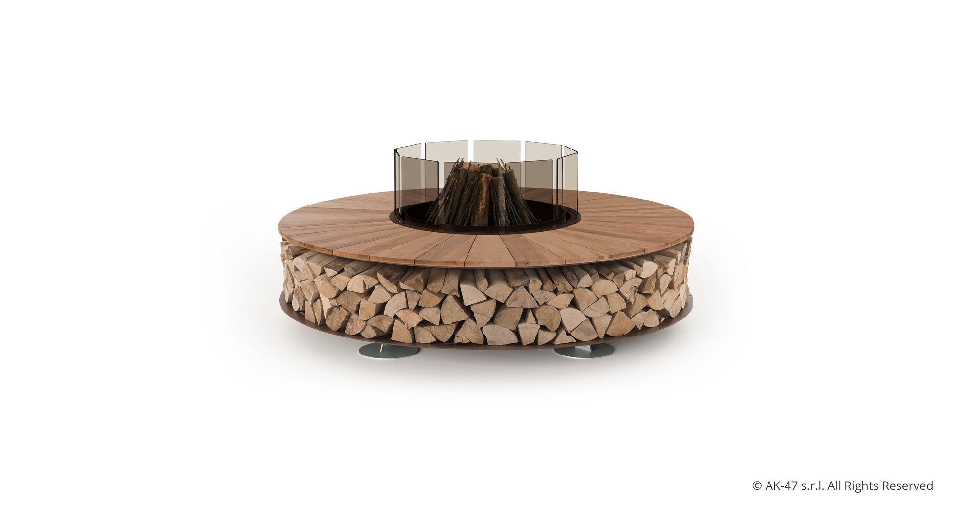 Жаровня из стали и дерева Ak47 Design ZERO WOOD ARCH-00082569 - Вид №5