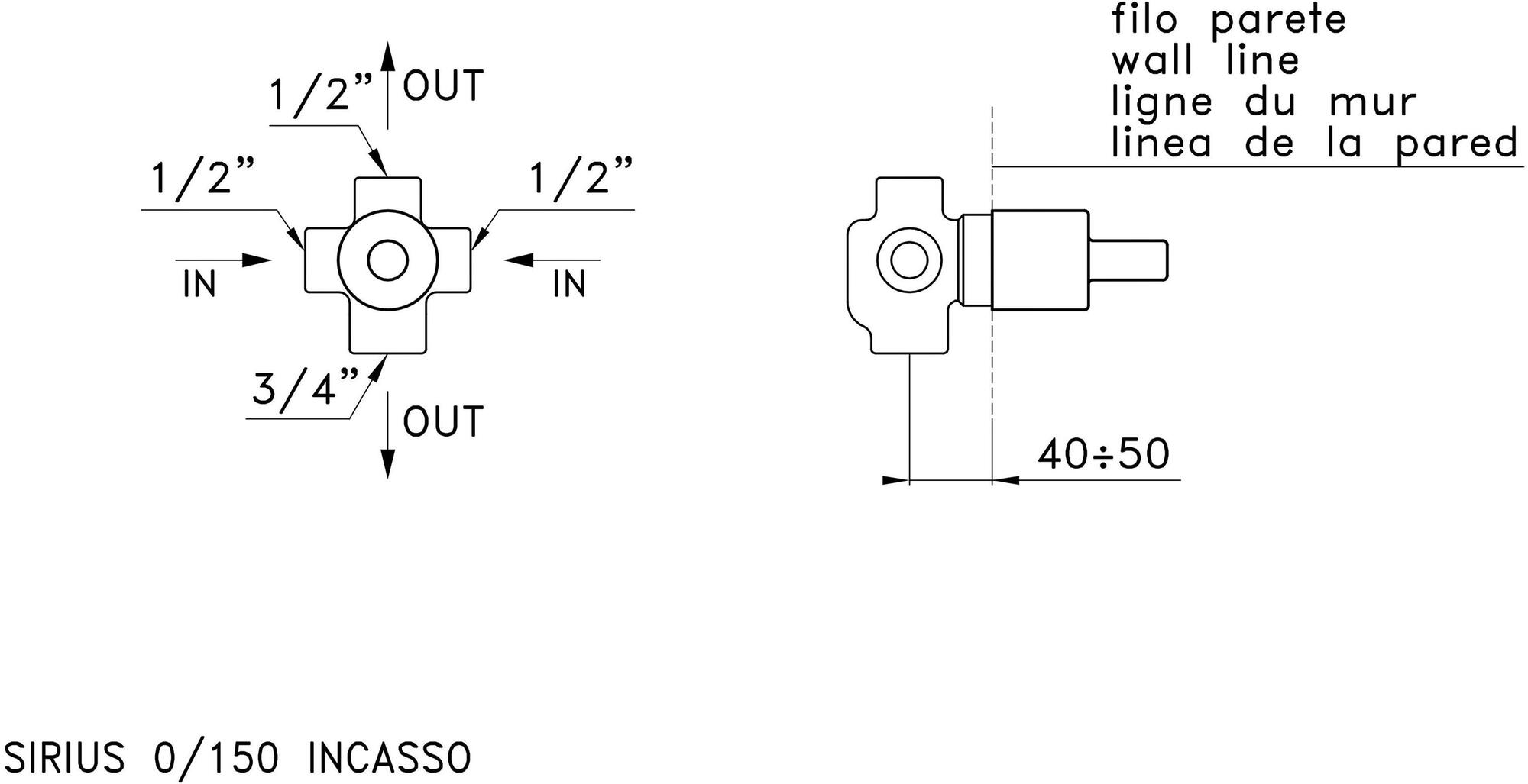 RUBINETTERIE STELLA Ручной переключатель Sirius sun-id-1396945 - Вид №2