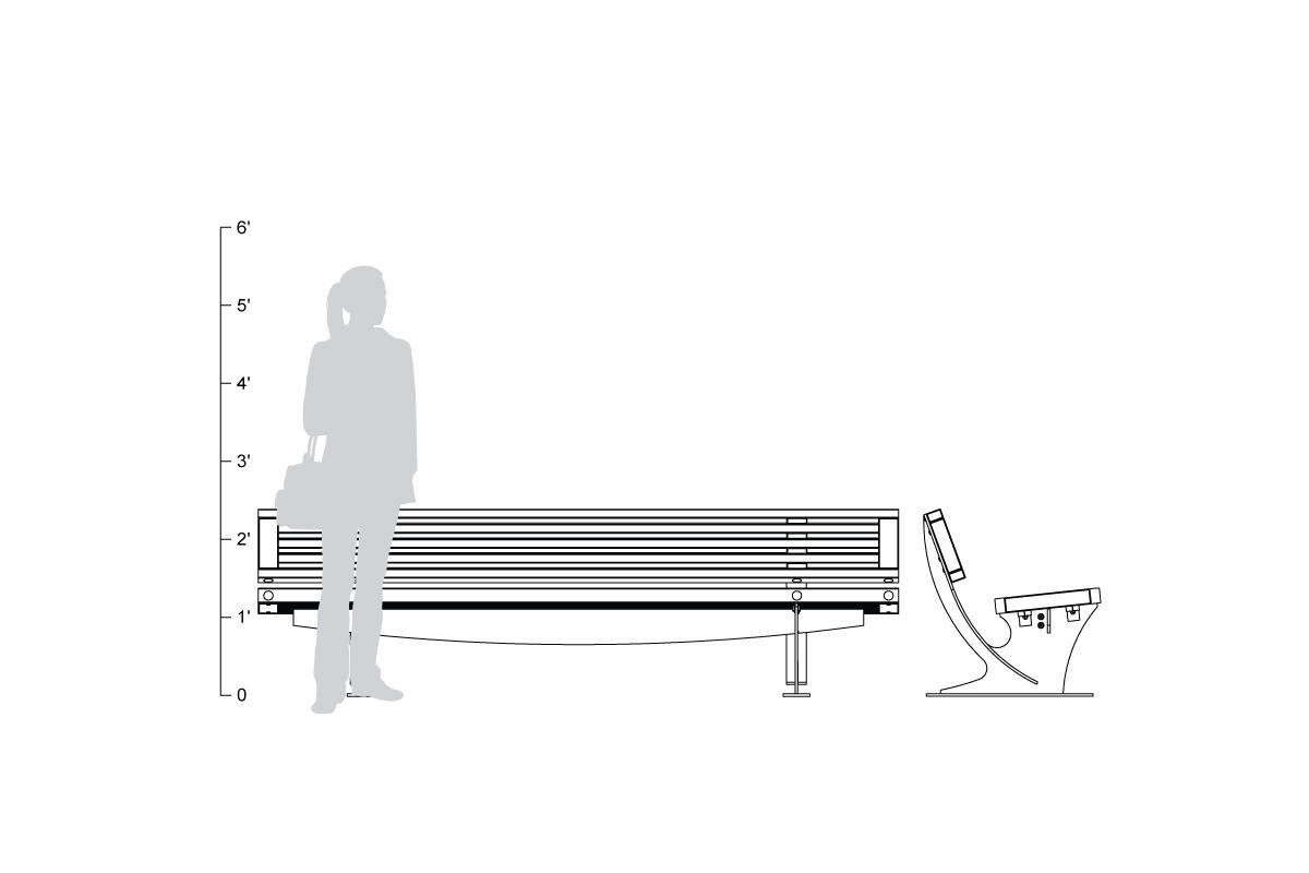 FSRT56 Скамья Pacifica  Forms-surfaces  - Вид №4
