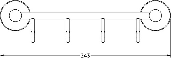 NOS 025 Штанга с 4-мя крючками 25 cm FBS Nostalgy - Вид №1