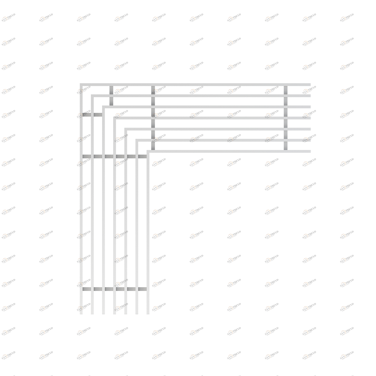 Решетка для дренажного углового желоба 75 мм, нержавеющая сталь ALCAPLAST ADZR304R
