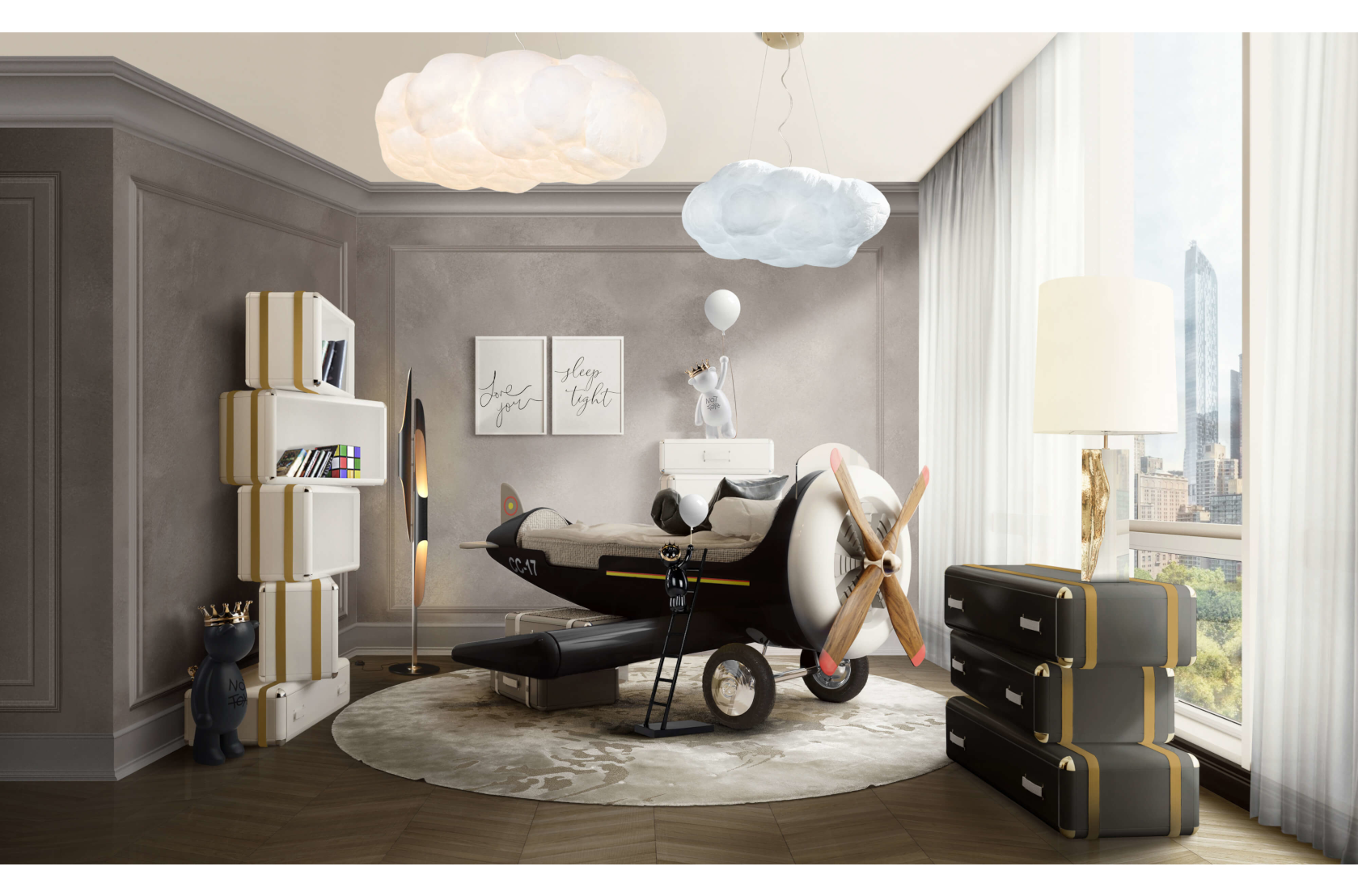 CIST24 Детская кровать самолет Sky One Circu  - Вид №17