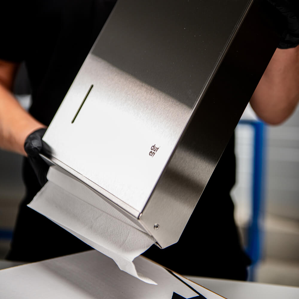 E010-S Диспенсер для сложенных бумажных полотенец, ультратонкий дизайн Duten  - Вид №1