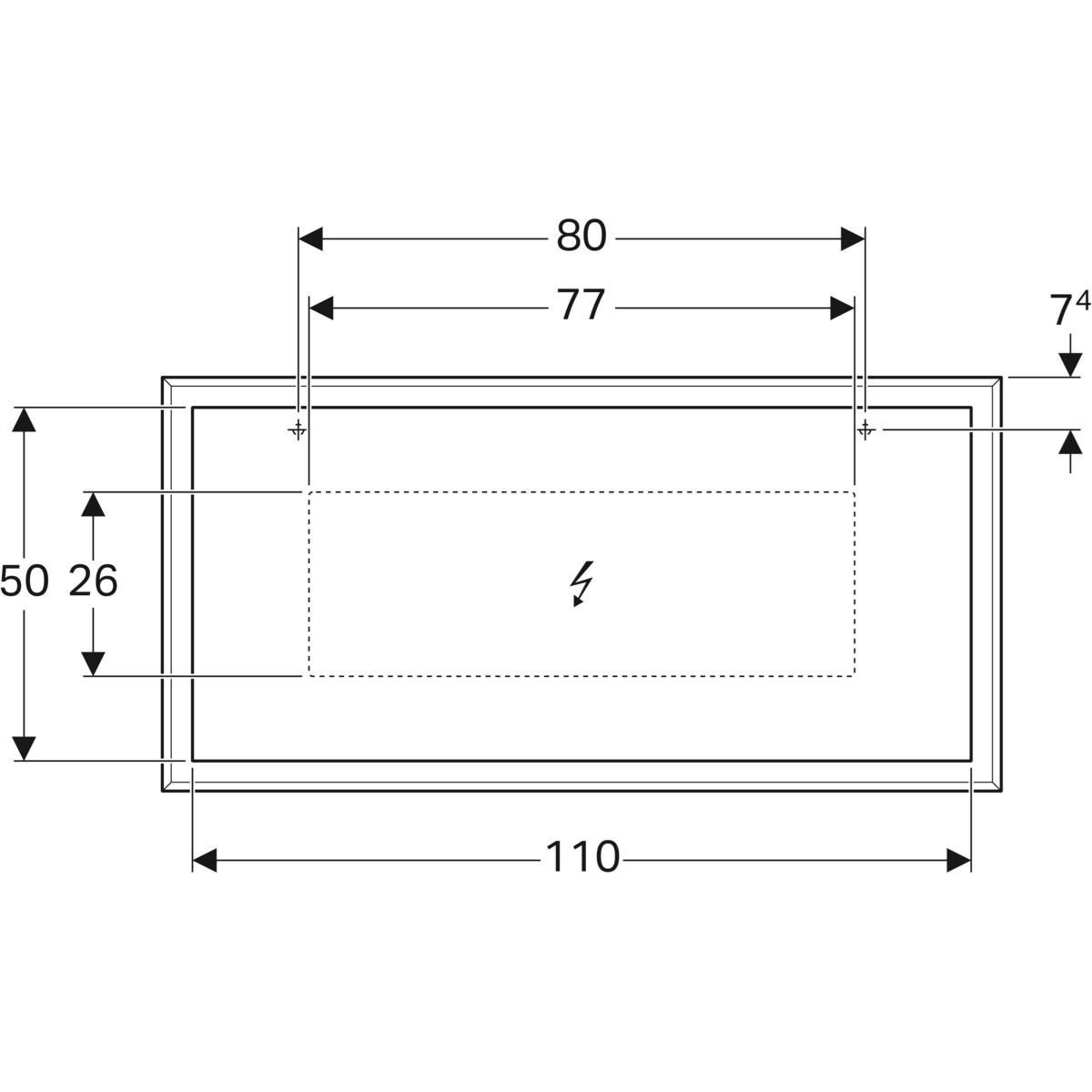 Зеркало в рамке со встроенным освещением Geberit Citterio ARCH-00131295 - Вид №4