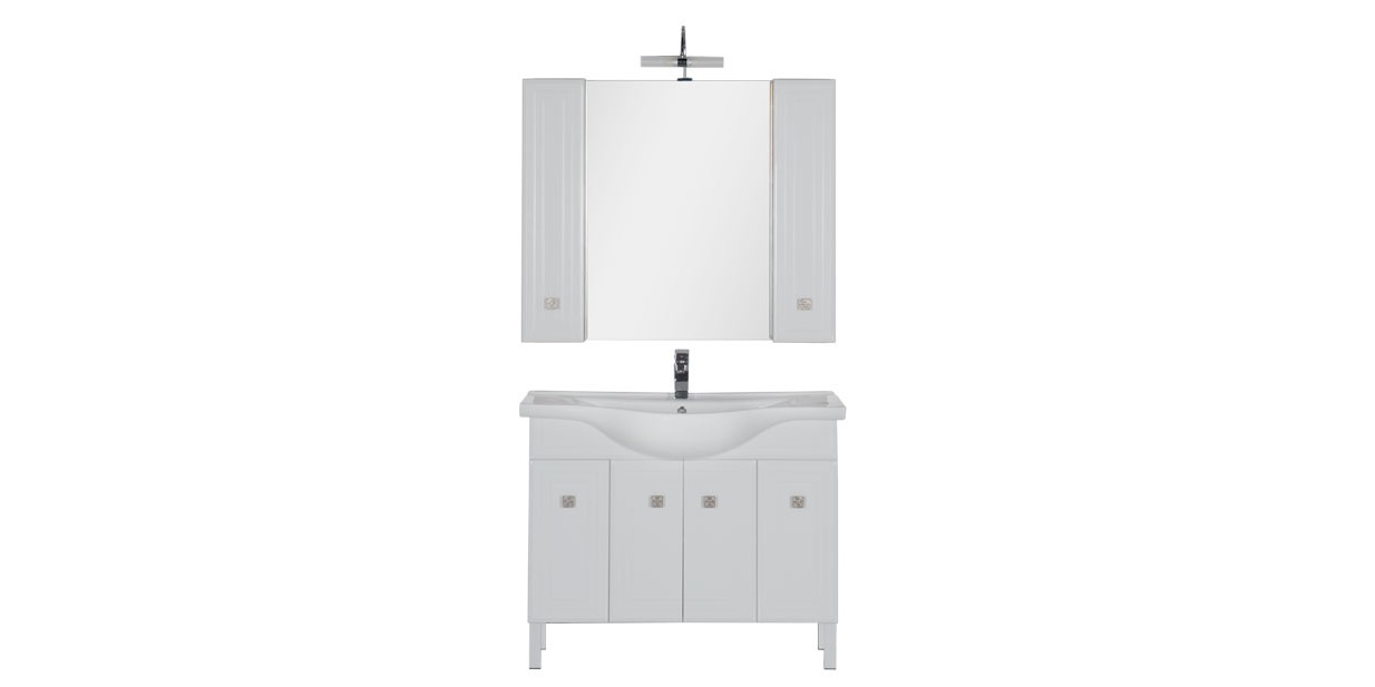 Комплект мебели Aquanet Стайл 105 белый (4 дверцы) 00181586 - Вид №1