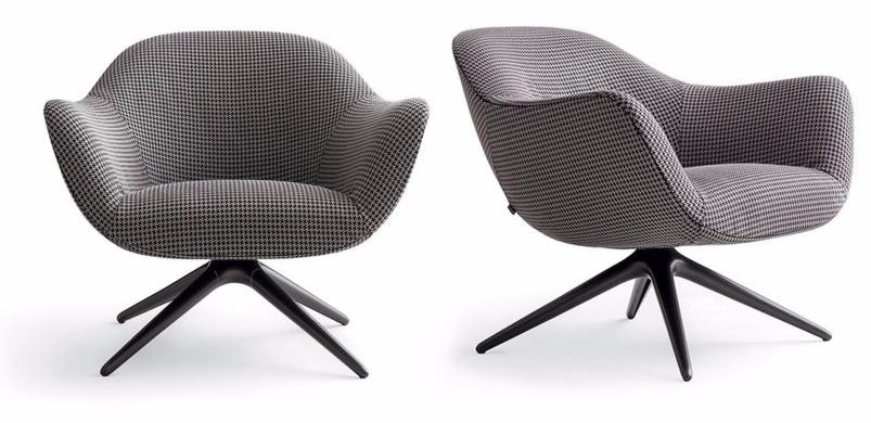 Poliform Мягкое кресло на козелке из ткани с подлокотниками Mad sun-id-1388946 - Вид №5