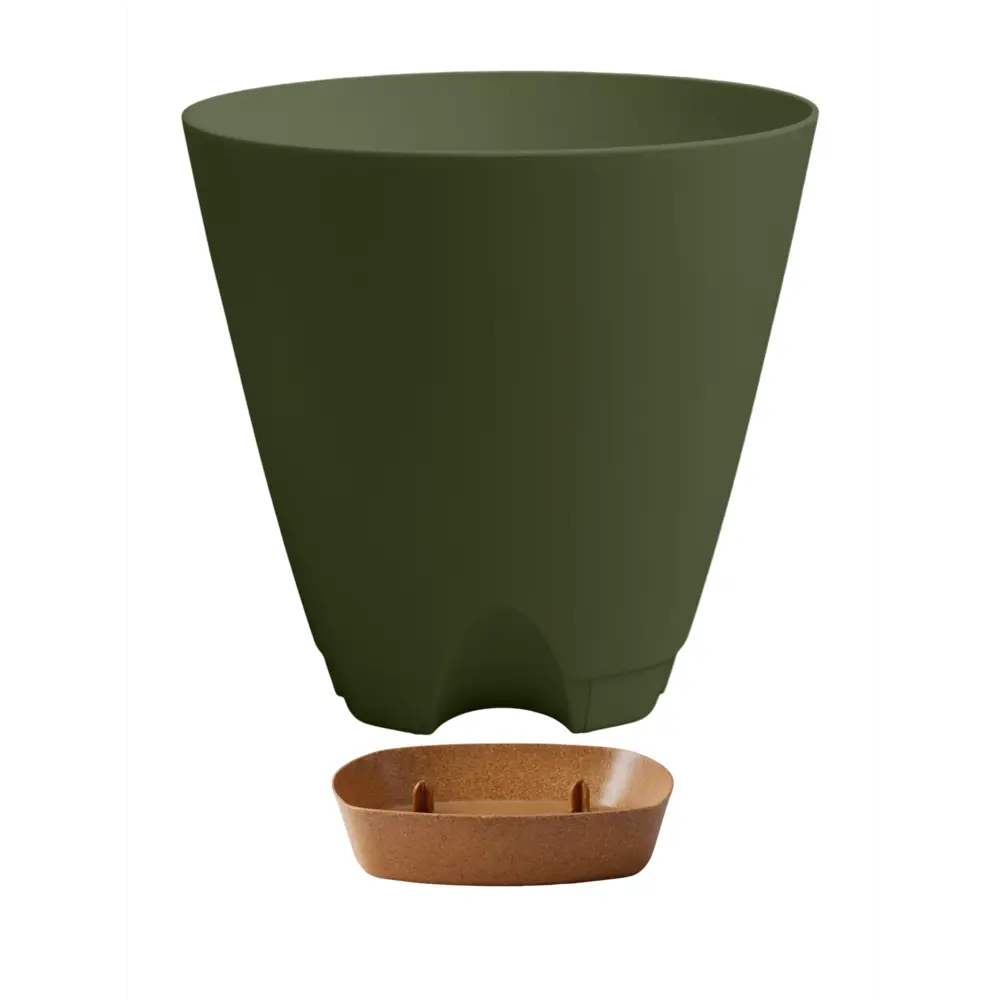 Горшок для цветов Ingreen Wood Ø17 h16.5 см v2.5 л пластик тайга STLM-2158189 - Вид №1