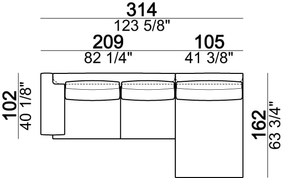 Секционный диван из ткани Arketipo EGO ARCH-00102437 - Вид №23