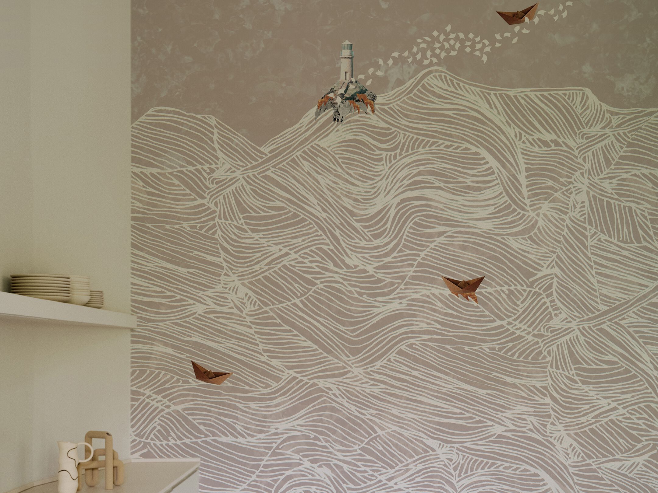 Обои из органического био-винила Wall&decò Современные обои 2025 года ARCH-00015439