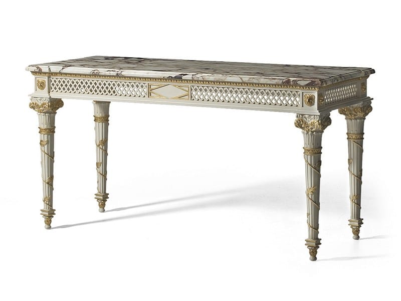 Деревянная консоль с мраморной столешницей OAK Галерея ARCH-00059574 - Вид №1