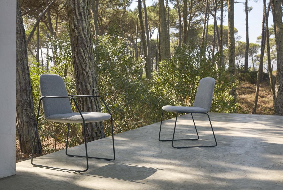 Обеденный стул белый морская кожа белый Manutti Loop MNST80 - Вид №13