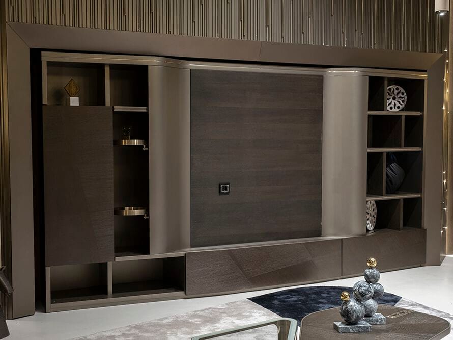 Оборудованная стена с подставкой для телевизора Zebrano Афина ARCH-00092292 - Вид №1