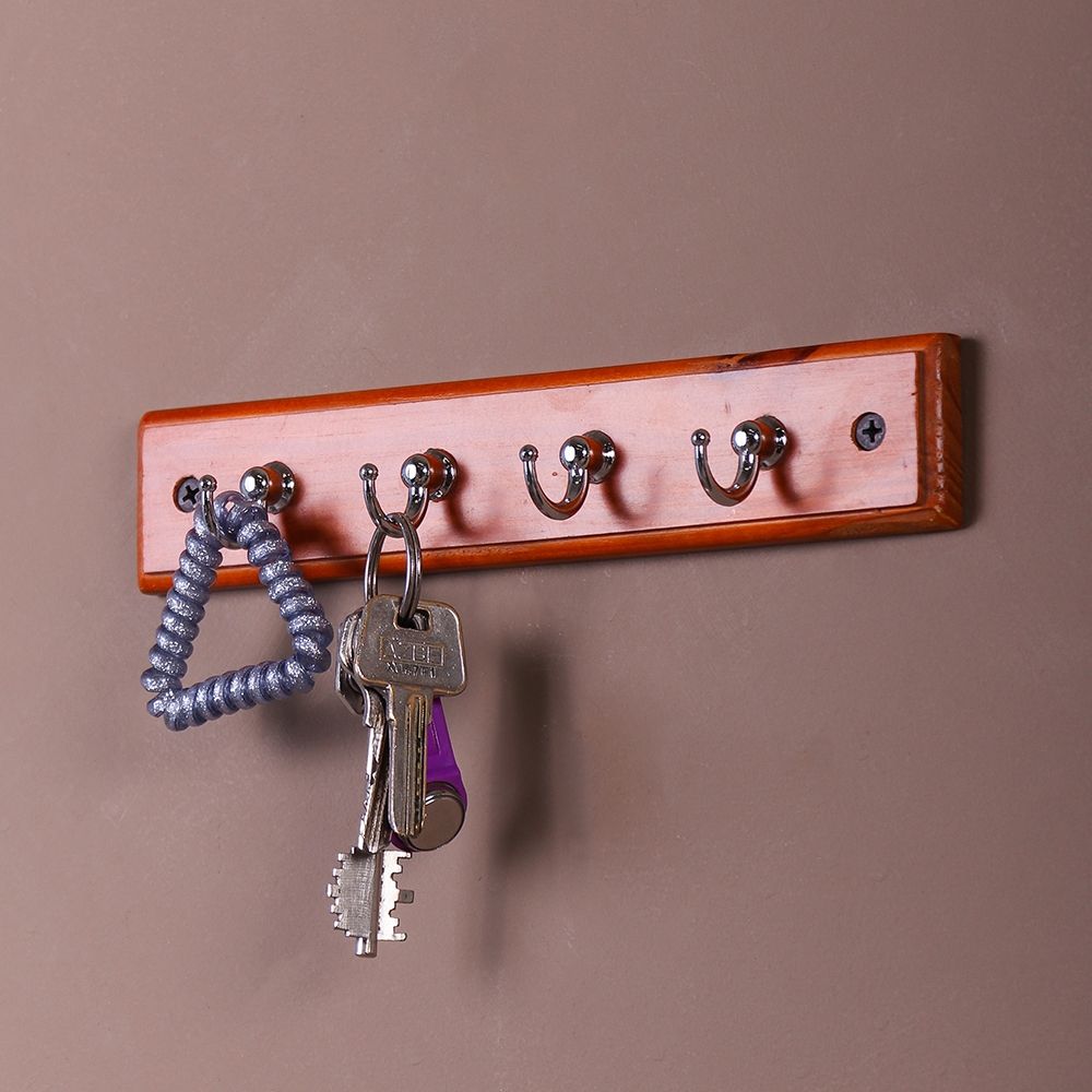 Вешалка-ключница , 220x40x30 мм, темная сосна LJPS0014 Public Steel Россия  - Вид №4