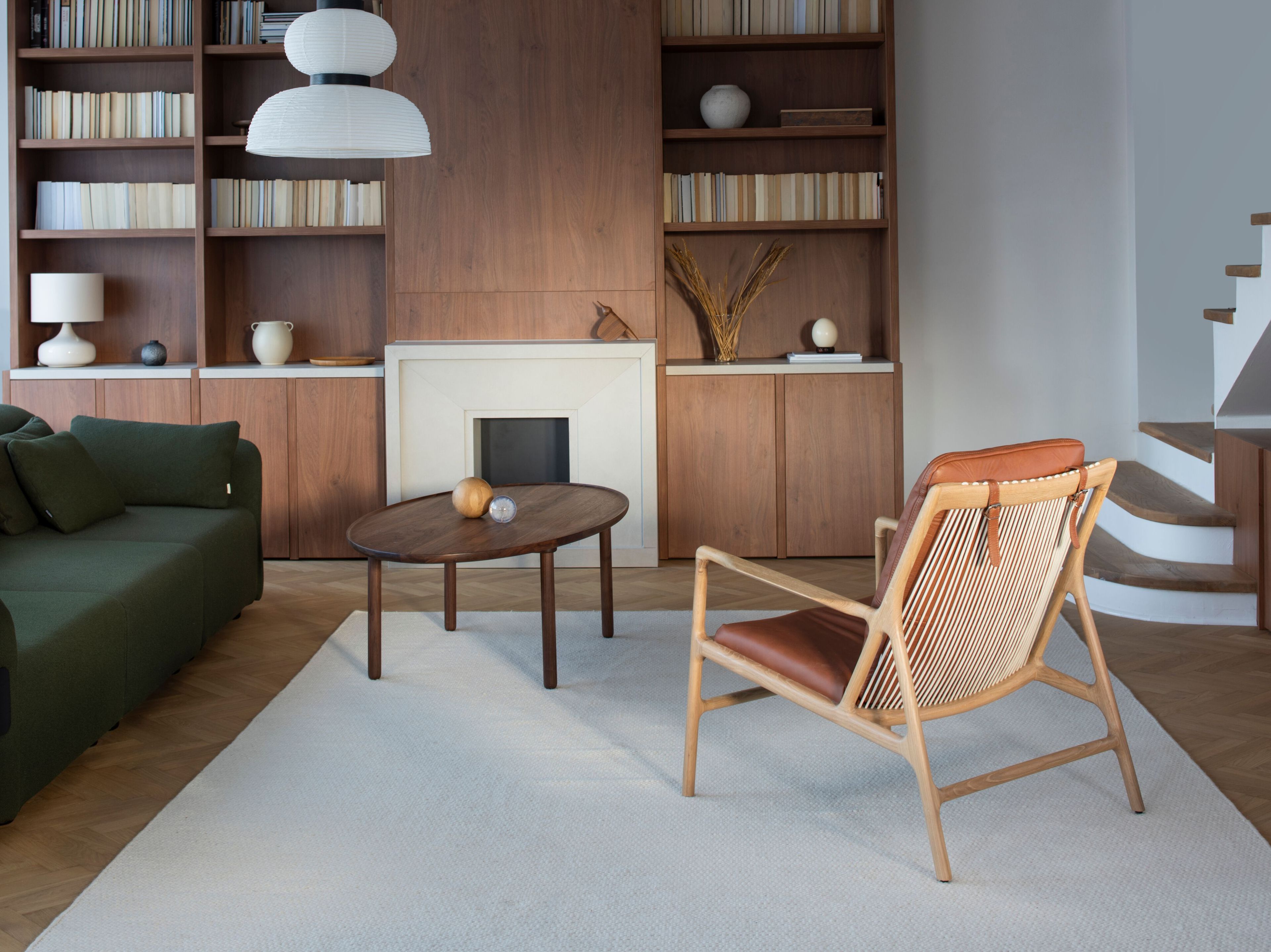 Дубовое кресло с кожаной подушкой Gazzda Dedo ARCH-00089715 - Вид №8