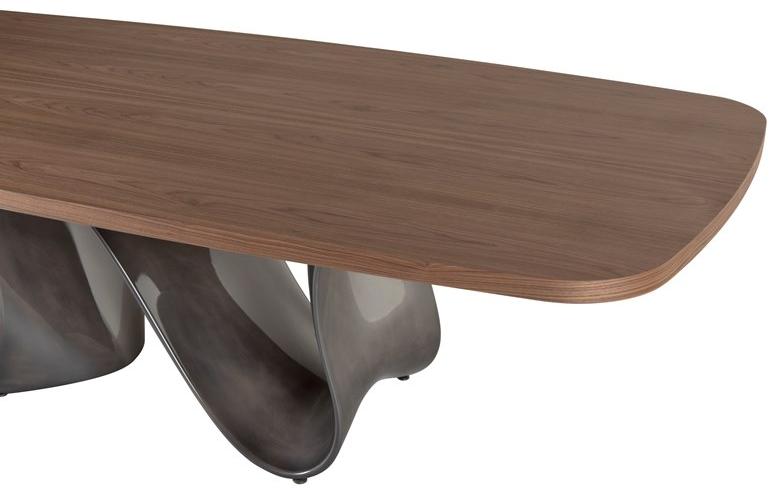 Tonin Casa Стол из орехового дерева с основанием baydur®  T8014  - Вид №2