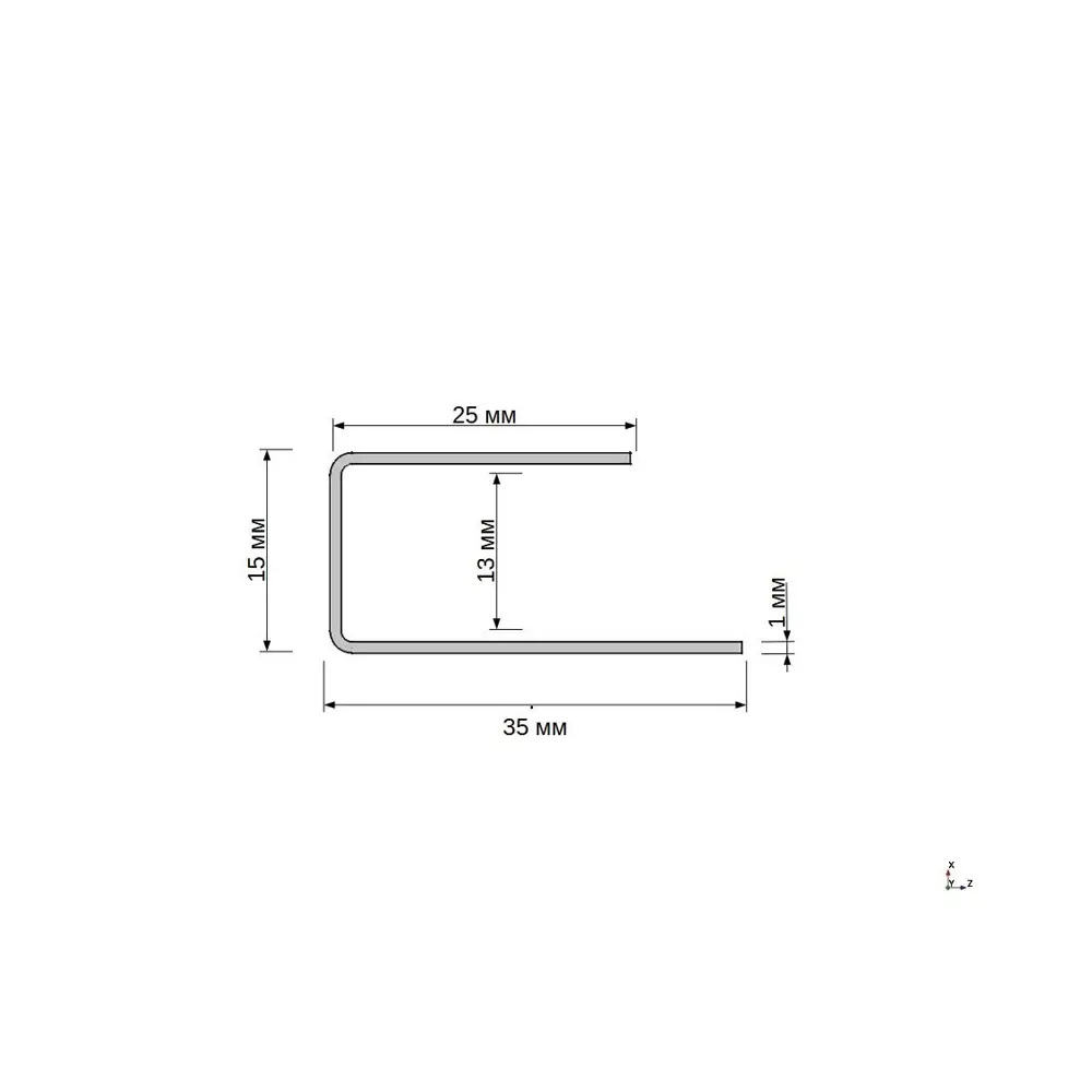 81930429 Профиль ПВХ 2700x25x12 мм цвет белый ясень STLM-1014298 Santreyd  - Вид №1
